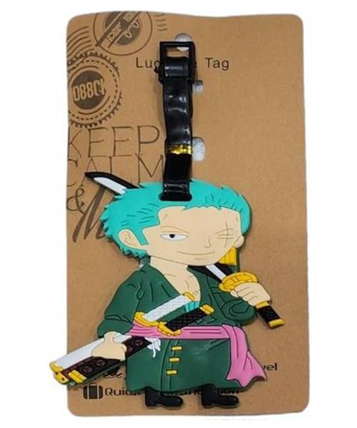 One Piece Zoro Luggage Tag | Luggage Bag Tag for Baggage, Suitcases| Luggage Tag Size Approx 13 Cm