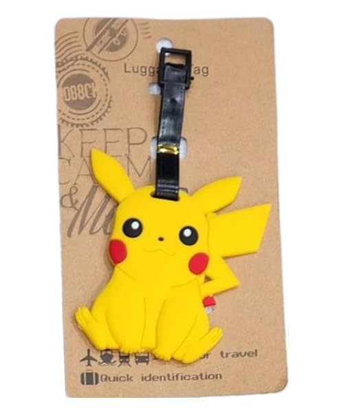 Pokemon Pikachu Luggage Tag | Luggage Bag Tag for Baggage, Suitcases| Luggage Tag Size Approx 13 Cm