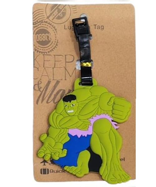 Hulk Luggage Tag | Luggage Bag Tag for Baggage, Suitcases| Luggage Tag Size Approx 13 Cm