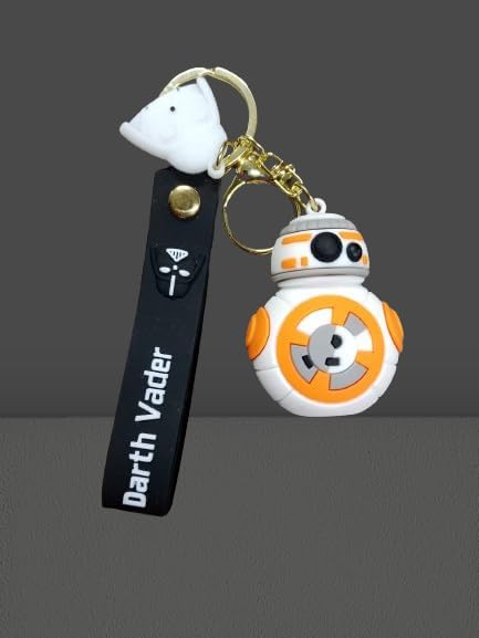 Star Wars BB-8  Keychain with Loop and Hook Key Chain Bag Hanging Keyring)