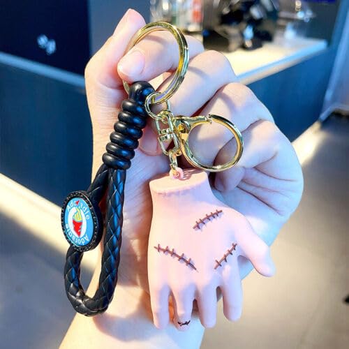 Addams Hand Keychain with Loop and Hook Key Chain Bag Hanging Keyring)