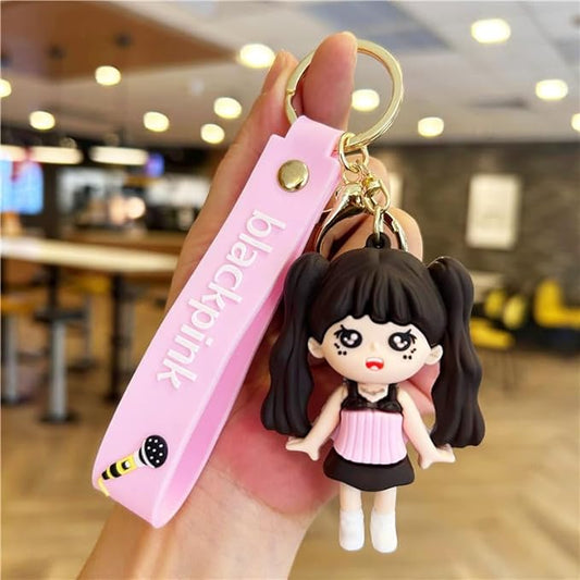 Blackpink Keychain with Loop and Hook Key Chain Bag Hanging Keyring | Color D