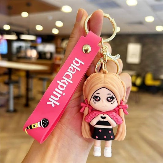 Blackpink Keychain with Loop and Hook Key Chain Bag Hanging Keyring | Color C