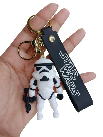 Star Wars Keychain with Loop and Hook Key Chain Bag Hanging Keyring)