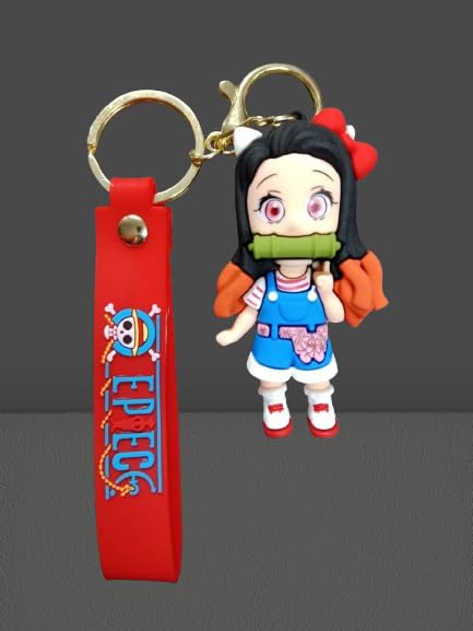 Nezuko keychain with Loop and Hook Key Chain Bag Hanging Keyring | Anime