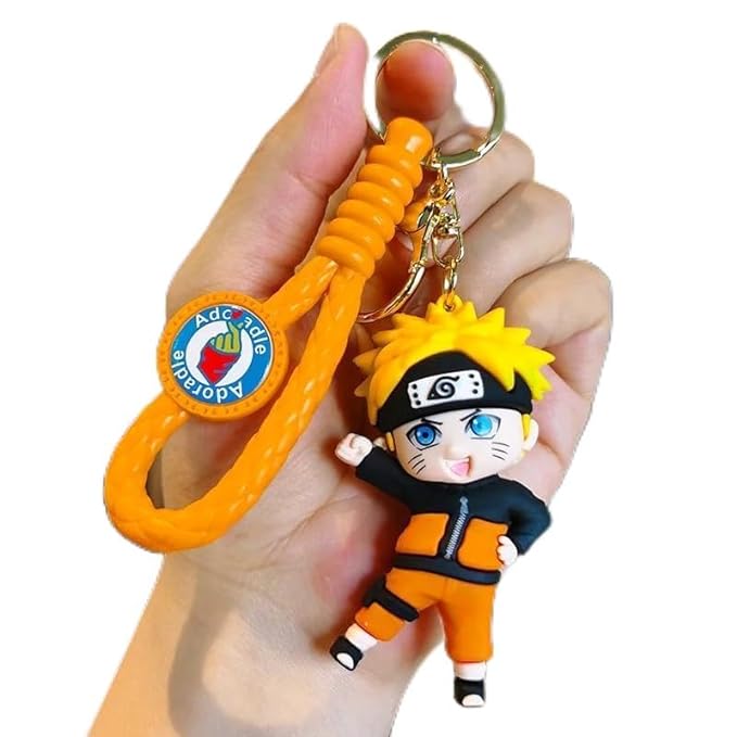 Naruto Keychain with Loop and Hook Key Chain Bag Hanging Keyring |Anime B