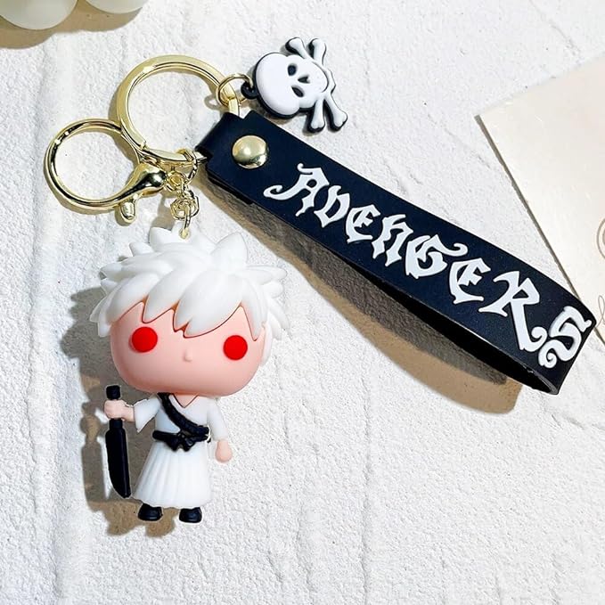 Bleach keychain with Loop and Hook Key Chain Bag Hanging Keyring | (Style F)