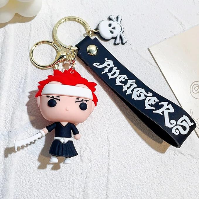 Bleach keychain with Loop and Hook Key Chain Bag Hanging Keyring | (Style D)