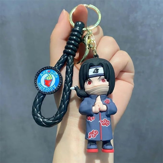 Itachi Keychain with Loop and Hook Key Chain Bag Hanging Keyring |Anime A