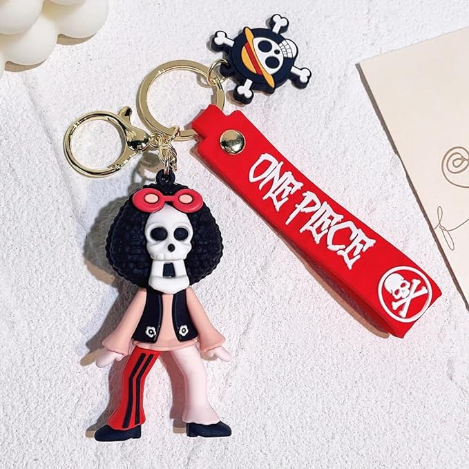 One Piece Keychain with Loop and Hook Key Chain Bag Hanging Keyring