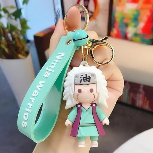 Jiraiya Keychain with Loop and Hook Key Chain Bag Hanging Keyring |Anime