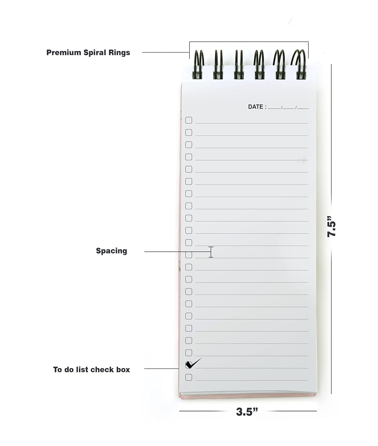 Army Camouflage Things to Do Notepad | Memo Pad | To Do Organizer | Hardbound Wiro Pad | 250 Ruled Pages | 3.5 x 8 Inches |