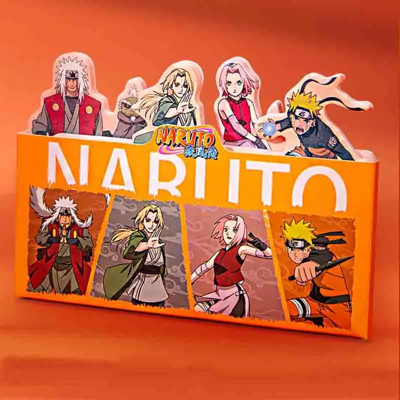 Naruto Notepad And Sticky Notes Unique Mini Notes Memo Pads Diary | 120 Sheets (30X Sheet 4 Books) Size Approx 15 CM