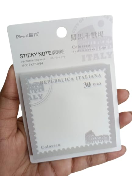 Republic Italiana (Colosseo) Notepad and Sticky Notes Unique Mini Notes Memo Pads Diary| 60 Sheets| Size Approx 8 CM