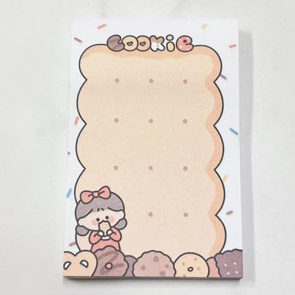 Cookie Notepad and Sticky Notes Unique Mini Notes Memo Pads Diary| 80 Sheets| Size Approx 9 CM