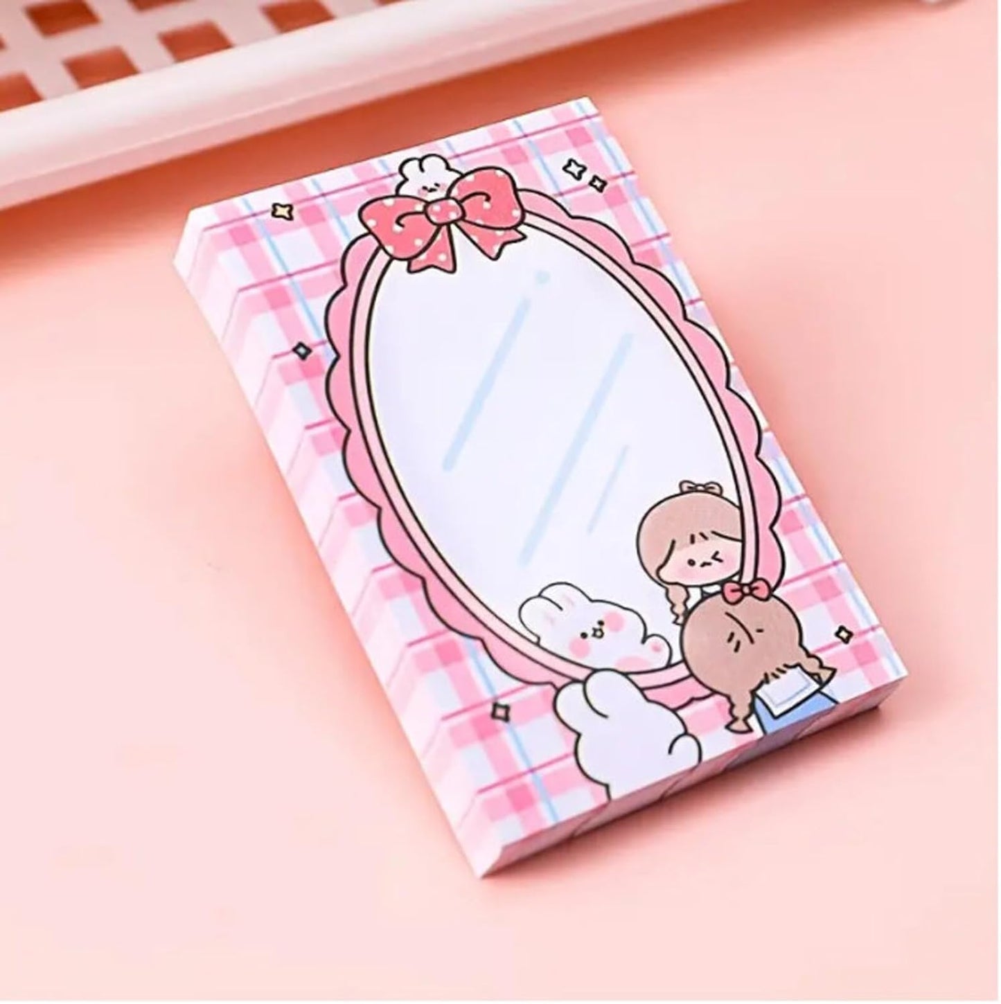 Mirror Notepad and Sticky Notes Unique Mini Notes Memo Pads Diary| 80 Sheets| Size Approx 9 CM