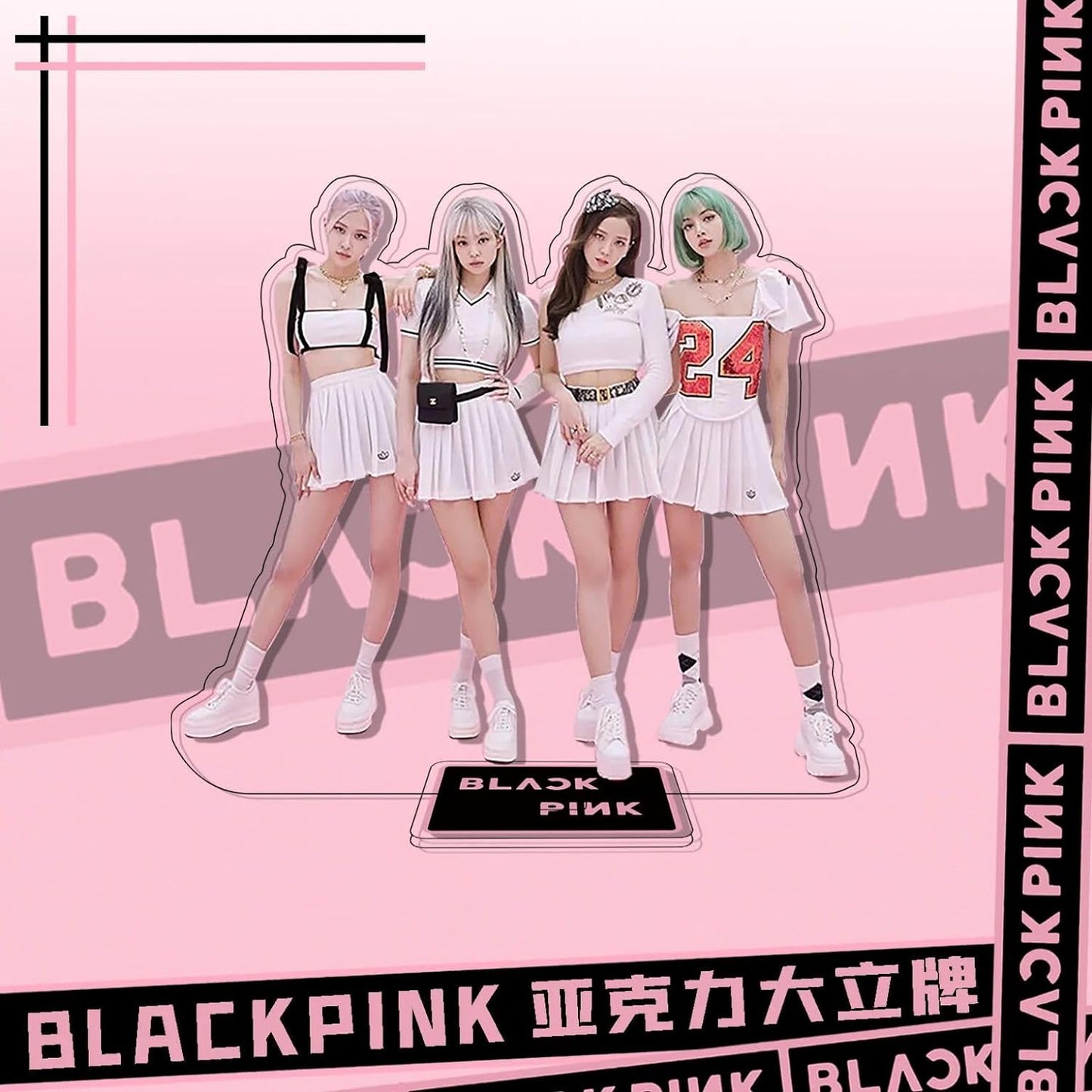 Blackpink Acrylic Stand Figure - Desktop Decoration Display Standing Figures (Design 4)