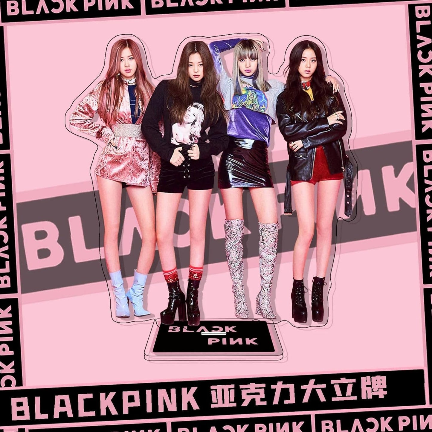 Blackpink Acrylic Stand Figure - Desktop Decoration Display Standing Figure (Design 3)