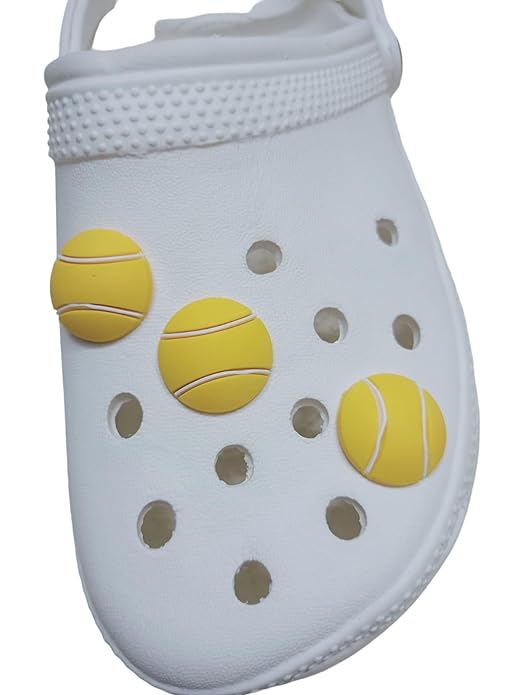 Tennis Balls Decoration Shoes Charms for Clog shoes for Unisex Size Approx 3-4 cm | Set of 3