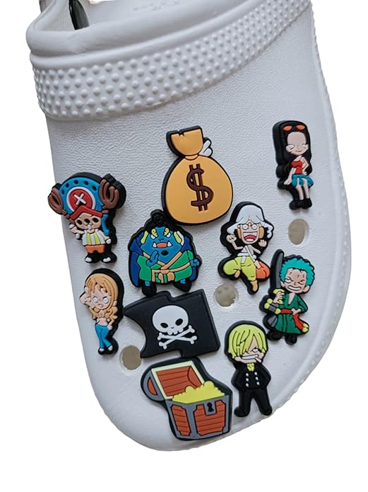 One Piece Decoration Shoes Charms for Clog shoes for Unisex Size Approx 3-4 cm | Set of 10