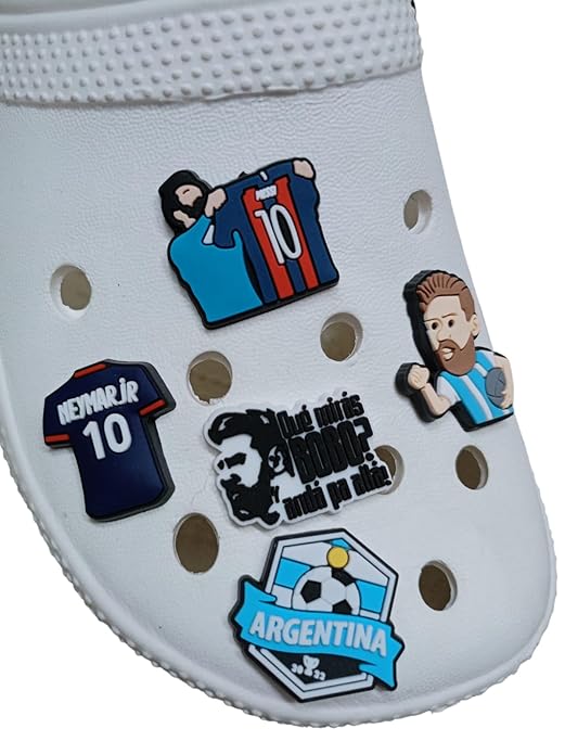 Lionel Messi Decoration Shoes Charms for Clog shoes for Unisex Size Approx 3-4 cm | Set of 11