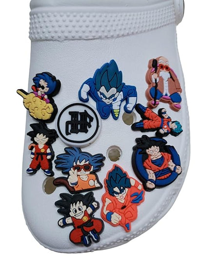 Dragon Ball Z Decoration Shoes Charms for Clog shoes for Unisex Size Approx 3-4 cm | Set of 10