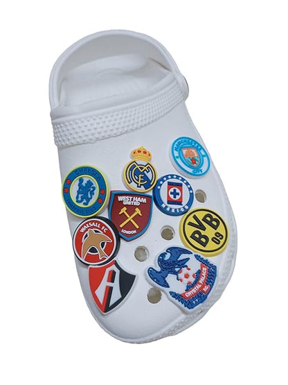 Football Club Decoration Shoes Charms for Clog shoes for Unisex Size Approx 3-4 cm | Set of 9