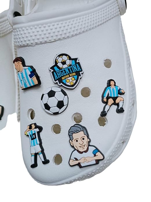 Lionel Messi Decoration Shoes Charms for Clog shoes for Unisex Size Approx 3-4 cm | Set of 11