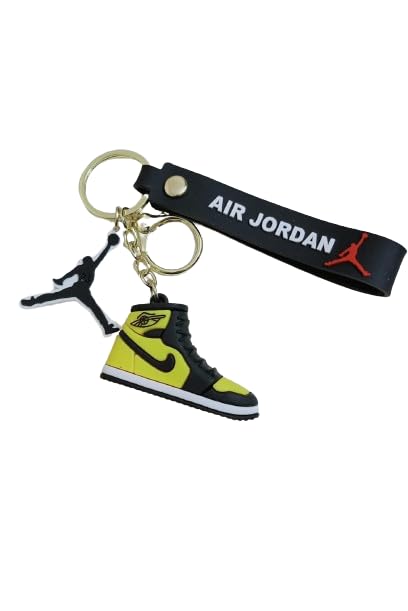 Jordan Air Sneakers Yellow Keychain