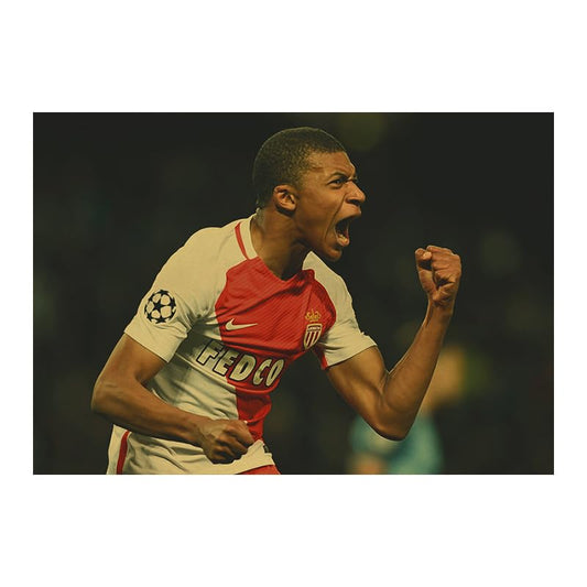 Kylian Mbappe Premium Poster Kraft Paper Poster Size 51 x 35 cm