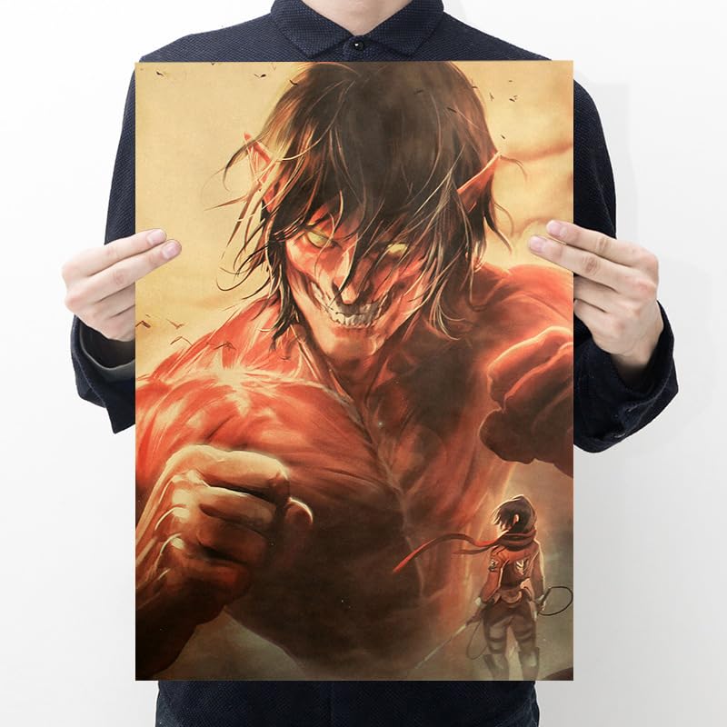 Attack on Titan Premium Poster Kraft Paper Poster Size 51 x 35 cm