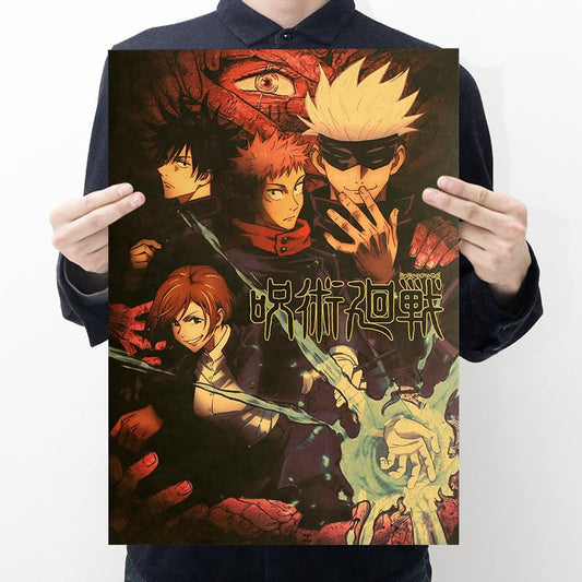 Jujutsu Kaisen Premium Poster Kraft Paper Poster Size 51 x 35 cm