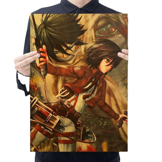 Attack On Titan New Kraft Paper Poster Poster Size 50 X 35 Cm