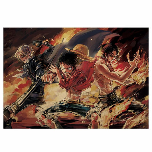 One Piece Premium Poster Kraft Paper Poster Size 51 x 35 cm Style C