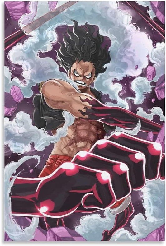 One Piece Luffy Gear 4 Kraft Paper Poster Size 51 X 35 Cm