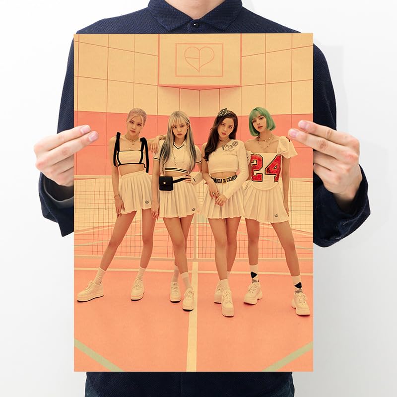 Black Pink Premium Poster Kraft Paper Poster Size 51 x 35 cm