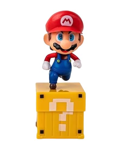 Super Mario Action Figure Toys - Cake Topper Figures - Party Cake Toppers - Theme Birthday Decorations Cake Decorations Gift | 1 pcs | 14 cm (Color A)