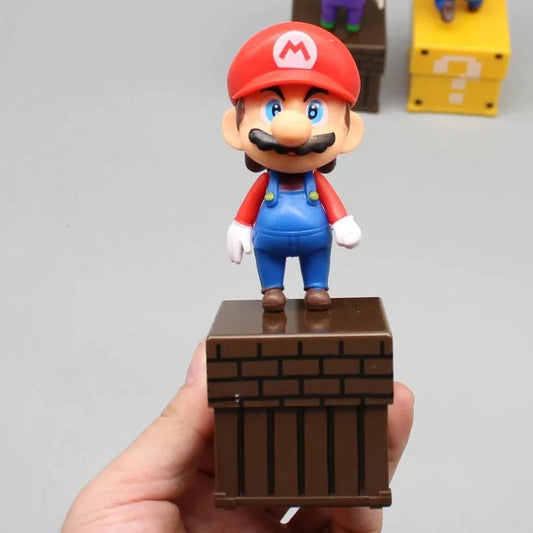 Super Mario Action Figure Toys - Cake Topper Figures - Party Cake Toppers - Theme Birthday Decorations Cake Decorations Gift | 1 pcs | 14 cm (Color D)