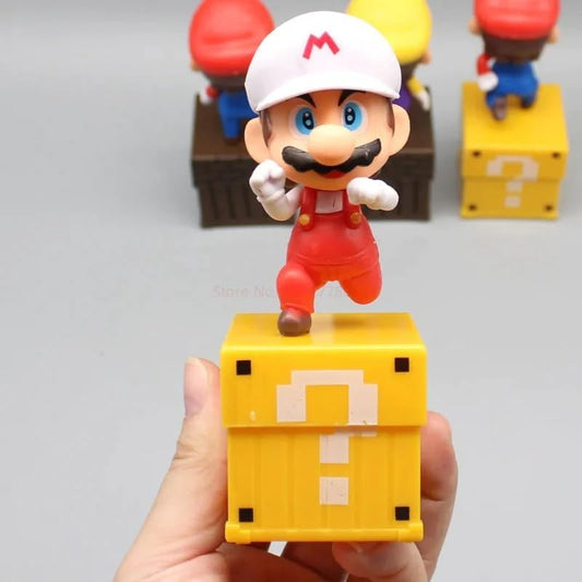 Super Mario Action Figure Toys - Cake Topper Figures - Party Cake Toppers - Theme Birthday Decorations Cake Decorations Gift | 1 pcs | 14 cm (Color B)