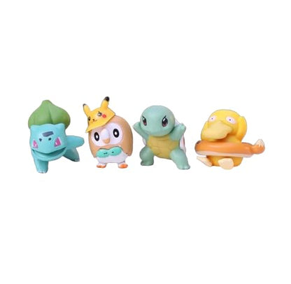 Pokemonn Toy Figure Action Figures Miniature Toys Special Edition for Car Dashboard, Decoration, Cake, Office Desk & Study Table (Pokmon 4 pcs)