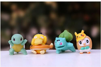 Pokemonn Toy Figure Action Figures Miniature Toys Special Edition for Car Dashboard, Decoration, Cake, Office Desk & Study Table (Pokmon 4 pcs)