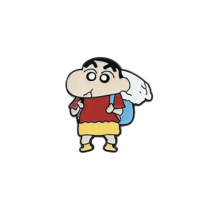 shinchan Enamel Lapel Pin Badge - Costume Badge Cosplay Badge, Brooch for Backpack Badge for Fans Gift, 1 pc | Style E