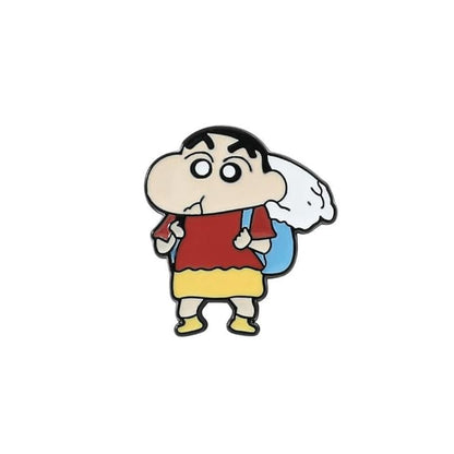 shinchan Enamel Lapel Pin Badge - Costume Badge Cosplay Badge, Brooch for Backpack Badge for Fans Gift, 1 pc | Style E