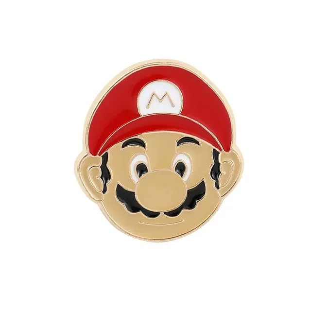 Super Mario Enamel Lapel Pin Badge - Costume Badge Cosplay Badge, Brooch for Backpack Badge for Fans Gift, 1 pcs (Style D)