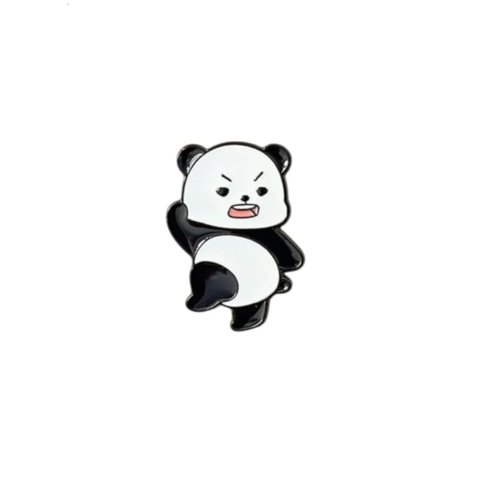 Panda Enamel Lapel Pin Badge - Costume Badge Cosplay Badge, Brooch for Backpack Badge Pin for Fans Gift Badge, 1 pcs | Style A