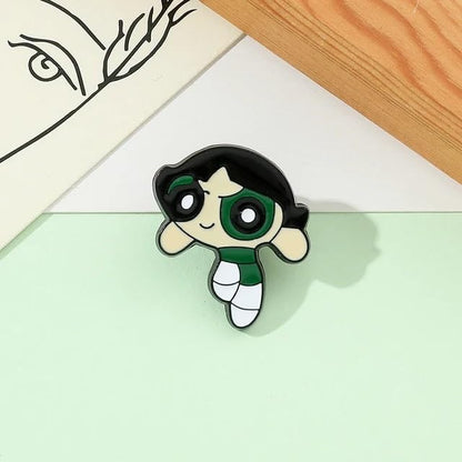 Powerpuff Girls Enamel Lapel Pin Badge - Costume Badge Cosplay Badge, Brooch for Backpack Badge for Fans Gift, 1 pcs (Style E)