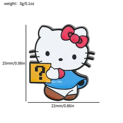 Hello Kitty Enamel Lapel Pin Badge - Costume Badge Cosplay Badge, Brooch for Backpack Badge for Fans Gift, 1 pcs | Style B