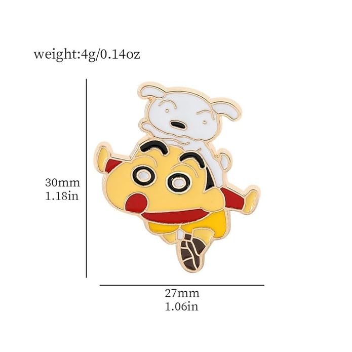 shinchan Enamel Lapel Pin Badge - Costume Badge Cosplay Badge, Brooch for Backpack Badge for Fans Gift, 1 pc | Style D