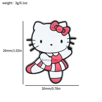 Hello Kitty Enamel Lapel Pin Badge - Costume Badge Cosplay Badge, Brooch for Backpack Badge for Fans Gift, 1 pcs | Style D