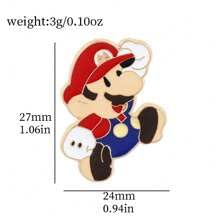 Super Mario Enamel Lapel Pin Badge - Costume Badge Cosplay Badge, Brooch for Backpack Badge for Fans Gift, 1 pcs (Style C)